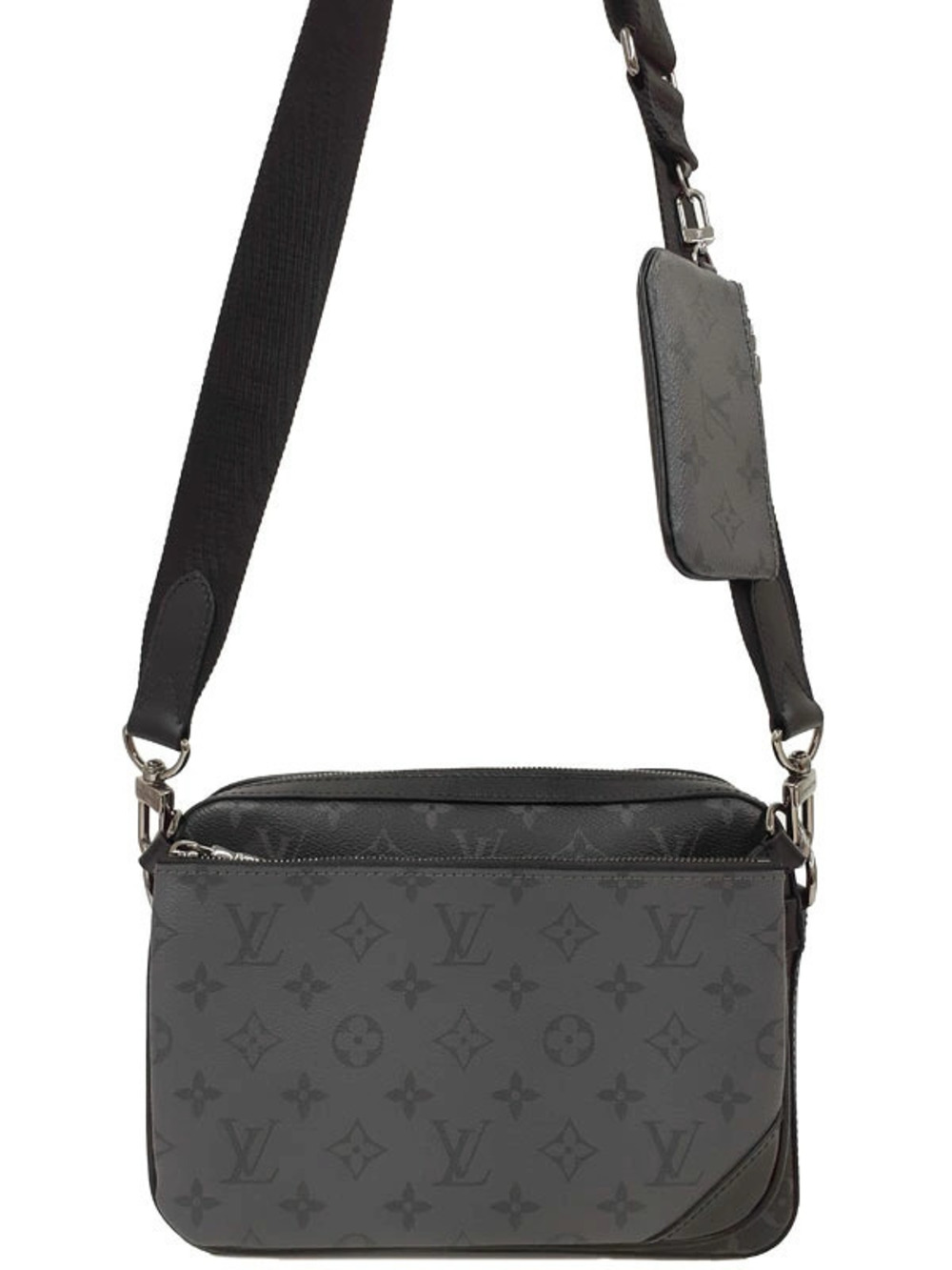 Louis Vuitton Monogram Eclipse Black Trio Messenger Shoulder Bag